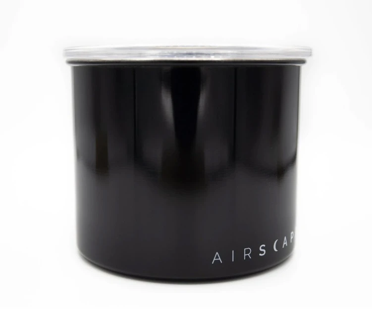 Boîte Conservatrice Inox Noir Brillant Avec Vide D'air 250g - Airscape 1 Boîte Conservatrice Inox Noir Brillant Avec Vide D'air 250g - Airscape