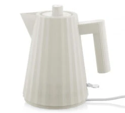 Bouilloire électrique 1L Plissé Blanche - ALESSI