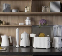 Set Petit Déjeuner Gamme Plissé Blanc ALESSI 7 Set Petit Déjeuner Gamme Plissé Blanc ALESSI -Vente De Café alessi presse agrume plisseb4 3