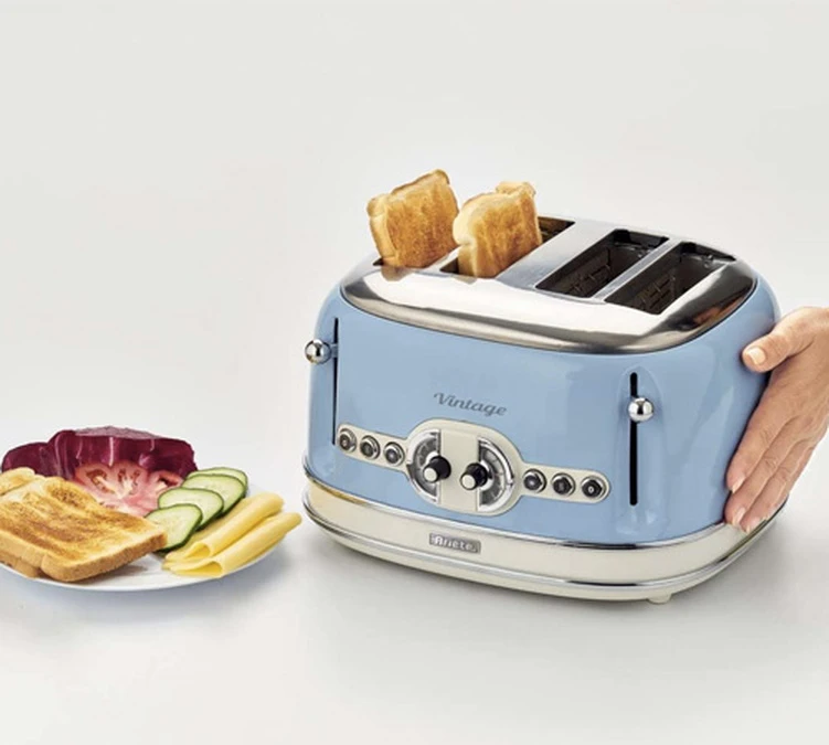 Grille Pain - Vintage 156 4 Slices Bleu- 00C015604AR0 - ARIETE 2 Grille Pain - Vintage 156 4 Slices Bleu- 00C015604AR0 - ARIETE – Image 2