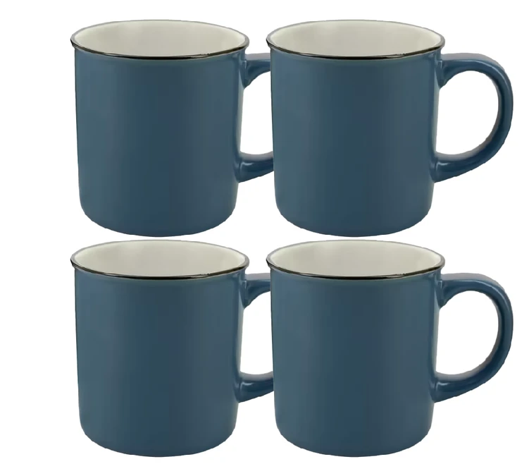Mug AOC - Retro Bleu- 4x 250 Ml 1 Mug AOC - Retro Bleu- 4x 250 Ml