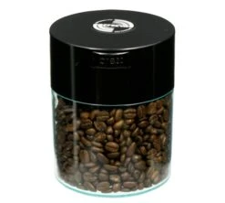 Boite Conservatrice Avec Vide D'air 250gr/0.8L Noire Et Transparente - Coffeevac