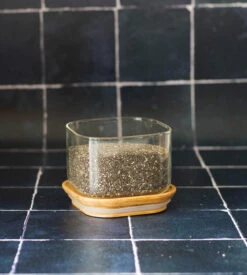 Boîte De Conservation Carrée - PEBBLY - En Verre Et Bambou - 500ml 5 Boîte De Conservation Carrée - PEBBLY - En Verre Et Bambou - 500ml -Vente De Café boite 500ml pebbly lifestyle