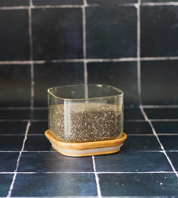 Boîte De Conservation Carrée - PEBBLY - En Verre Et Bambou - 500ml 3 Boîte De Conservation Carrée - PEBBLY - En Verre Et Bambou - 500ml – Image 3