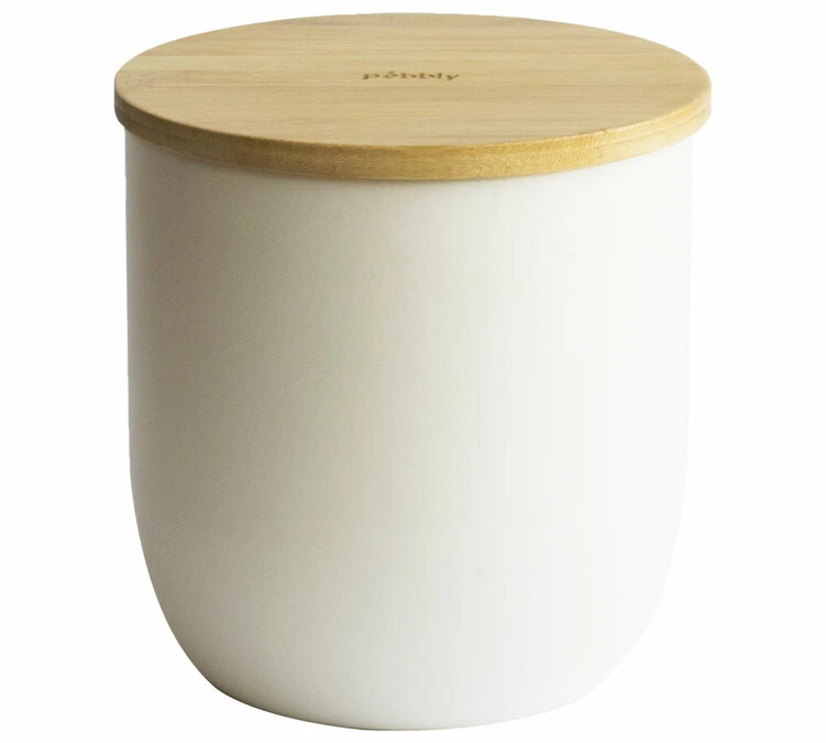 Boîte De Conservation - En Bambou Et Métal Crème 2.3L - PEBBLY 1 Boîte De Conservation - En Bambou Et Métal Crème 2.3L - PEBBLY