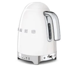 Bouilloire SMEG KLF04WHEU Blanc - Température Réglable + Offre Cadeau -Vente De Café bouilblc bouton