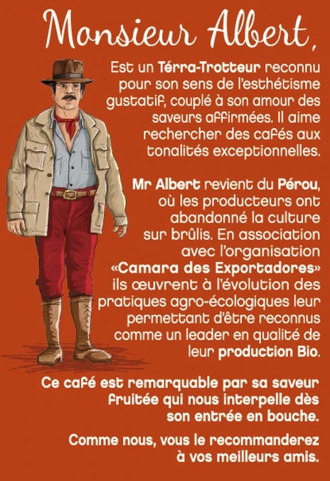 Café En Grains 100% Arabica Bio Pérou Monsieur Albert - 200g - TERRAMOKA 2 Café En Grains 100% Arabica Bio Pérou Monsieur Albert - 200g - TERRAMOKA – Image 2