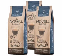 3x250g Café En Grain Bio Décaféiné - Novell
