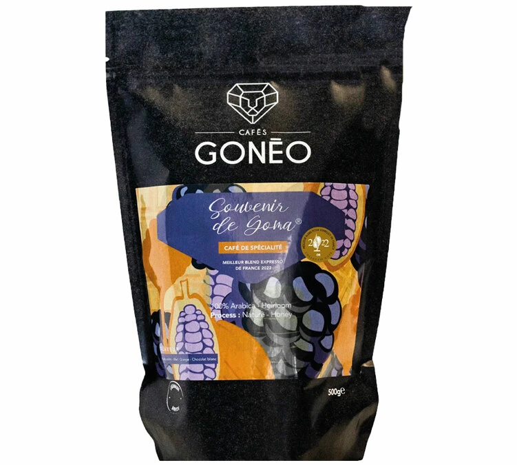 500 G Café En Grain Souvenir De Goma - Gonéo 1 500 G Café En Grain Souvenir De Goma - Gonéo