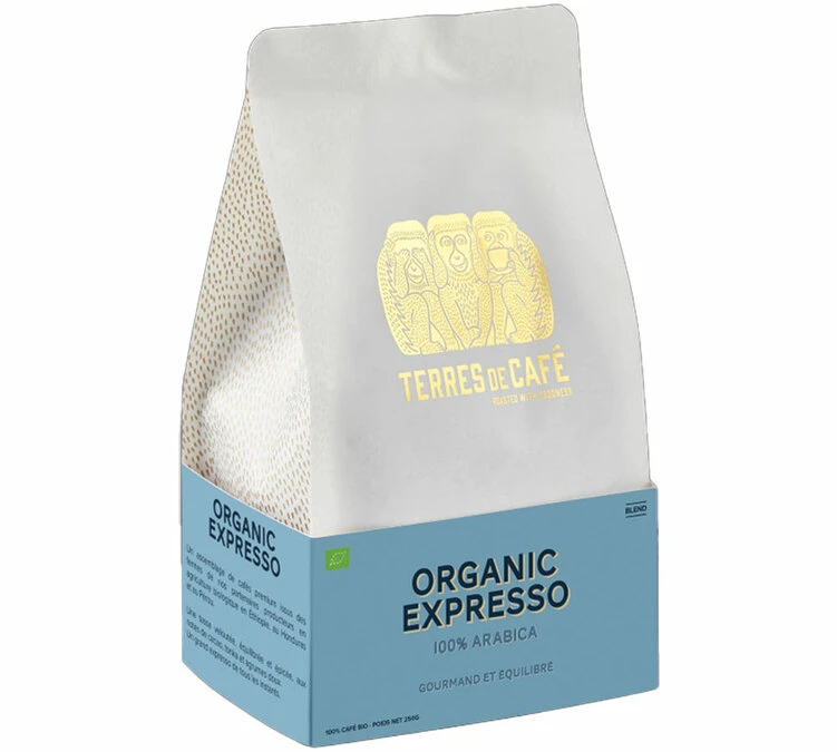 250g Café En Grain Bio Organic Blend - Terres De Café 1 250g Café En Grain Bio Organic Blend - Terres De Café