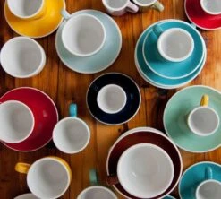 6 Tasses Café Latte Et Sous-tasses Egg 30 Cl Teal - Loveramics -Vente De Café egg collection 6