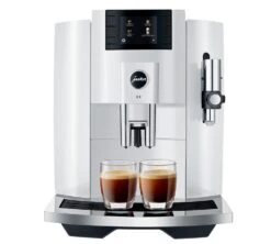 JURA E8 PianoWhite EB Smart Connect Offert Garantie 3 Ans -Vente De Café expresso broyeur jura e8 pianowhite face