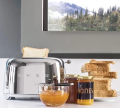 Grille-pain TSF01SSEU 2 Tranches Chromé -SMEG -Vente De Café gp chrome