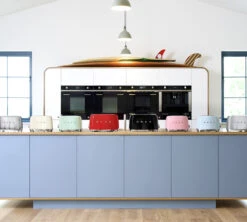 Grille-pain TSF02BLEU 4 Tranches Noir - SMEG -Vente De Café grille pain smeg coloris