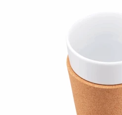 6 Tasses Bistro 30 Cl - Porcelaine Blanche Et Liège - BODUM -Vente De Café image secondaire 11582 109 3.0 1