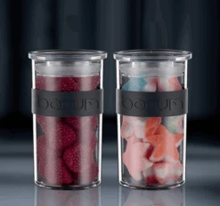 4 Bocaux Noirs - Conservation PC PRESSO - 25 Cl -BODUM -Vente De Café image secondaire boite 2.0