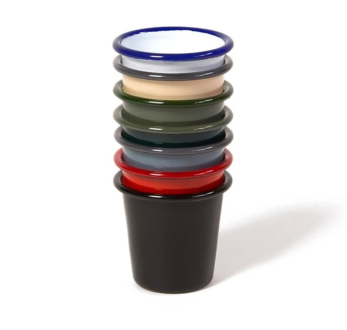 Verres - FALCON - Tasse Blanche Avec Bordure Bleue 12,4 Cl 2 Verres - FALCON - Tasse Blanche Avec Bordure Bleue 12,4 Cl – Image 2