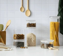 Boîte De Conservation Carrée En Verre 500ml - PEBBLY -Vente De Café mixte