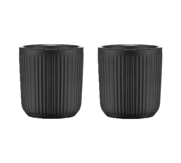 Set De 2 Mugs Douro Double Paroi - Porcelaine Noire - 10cl - BODUM 1 Set De 2 Mugs Douro Double Paroi - Porcelaine Noire - 10cl - BODUM
