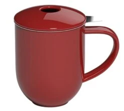 Mug Avec Infuseur Et Couvercle 300ml Rouge -LOVERAMICS