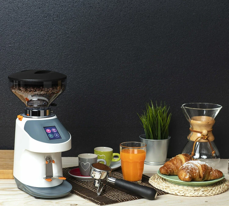 Moulin à Café QUAMAR Nemo-Q/E Blanc Mat Et Gris Bleu 2 Moulin à Café QUAMAR Nemo-Q/E Blanc Mat Et Gris Bleu – Image 2
