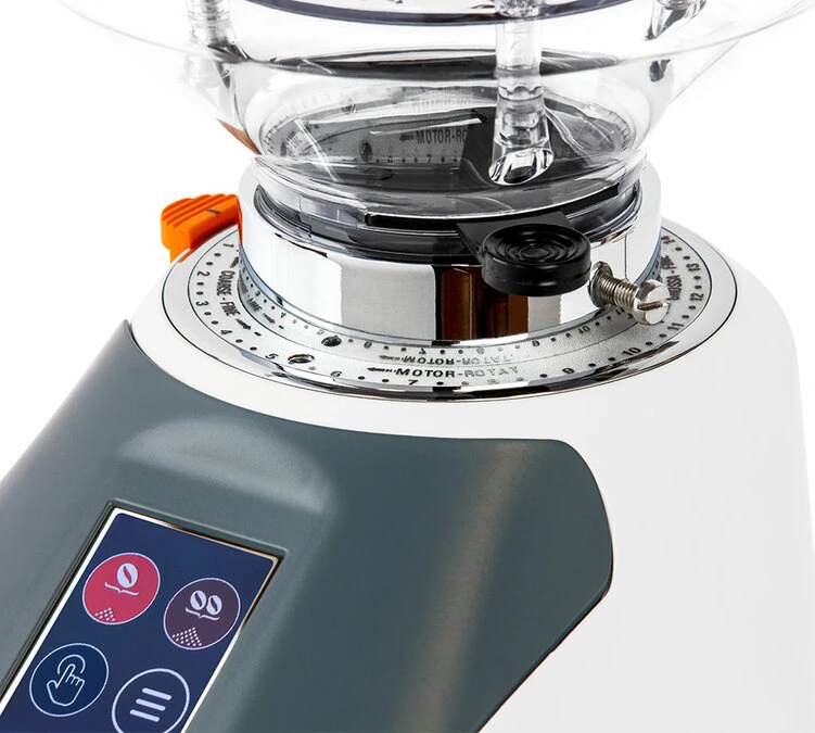 Moulin à Café QUAMAR Nemo-Q/E Blanc Mat Et Gris Bleu 3 Moulin à Café QUAMAR Nemo-Q/E Blanc Mat Et Gris Bleu – Image 3