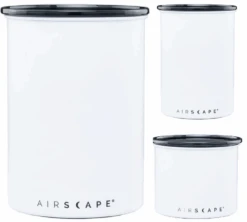 Lot 3 Boîtes Conservatrices Inox Blanc Mat Avec Vide D'air 1k - 500g- 250g - Airscape