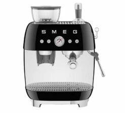 Machine Expresso SMEG EGF03BLEU Noire Années 50 Avec Moulin Intégré