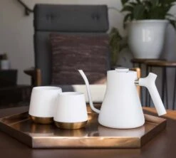 Bouilloire Traditionnelle Stagg Blanc 1 L Col De Cygne - FELLOW 6 Bouilloire Traditionnelle Stagg Blanc 1 L Col De Cygne - FELLOW -Vente De Café staggblanc tass