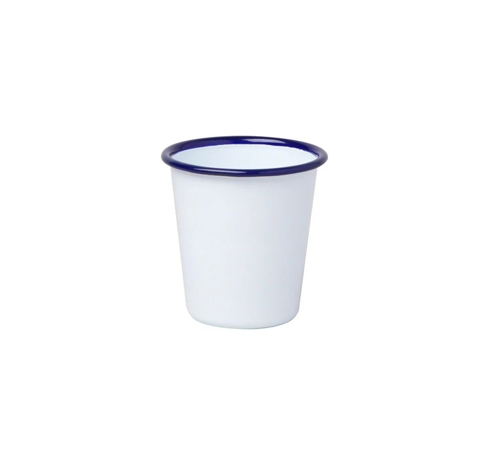 Verres - FALCON - Tasse Blanche Avec Bordure Bleue 12,4 Cl 1 Verres - FALCON - Tasse Blanche Avec Bordure Bleue 12,4 Cl