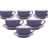 Tasses - ORIGAMI - Tasses Et Sous Tasses Latte Bowl Violet 25cl X6