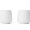 Lot De 2 Tasses Nicola En Porcelaine Blanche 8cl - Viva Scandinavia
