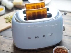 Grille-pain TSF01PBEU 2 Tranches Bleu Azur - SMEG -Vente De Café toaster azur amb