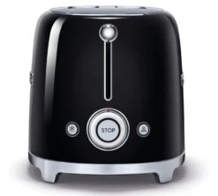 Grille-pain TSF01BLEU 2 Tranches Noir - SMEG -Vente De Café toaster noir boutons