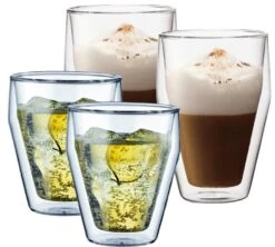 Verres Double Paroi BODUM - Titlis 25 + 35cl -Vente De Café tutlispack4 taillesdif 1