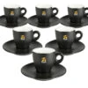 Tasses - ZICAFFE - Tasses Et Sous-tasses Noires 7 Cl